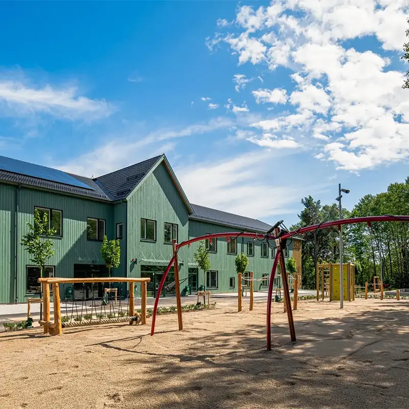 sjötorps hus main image kindergarten building in green